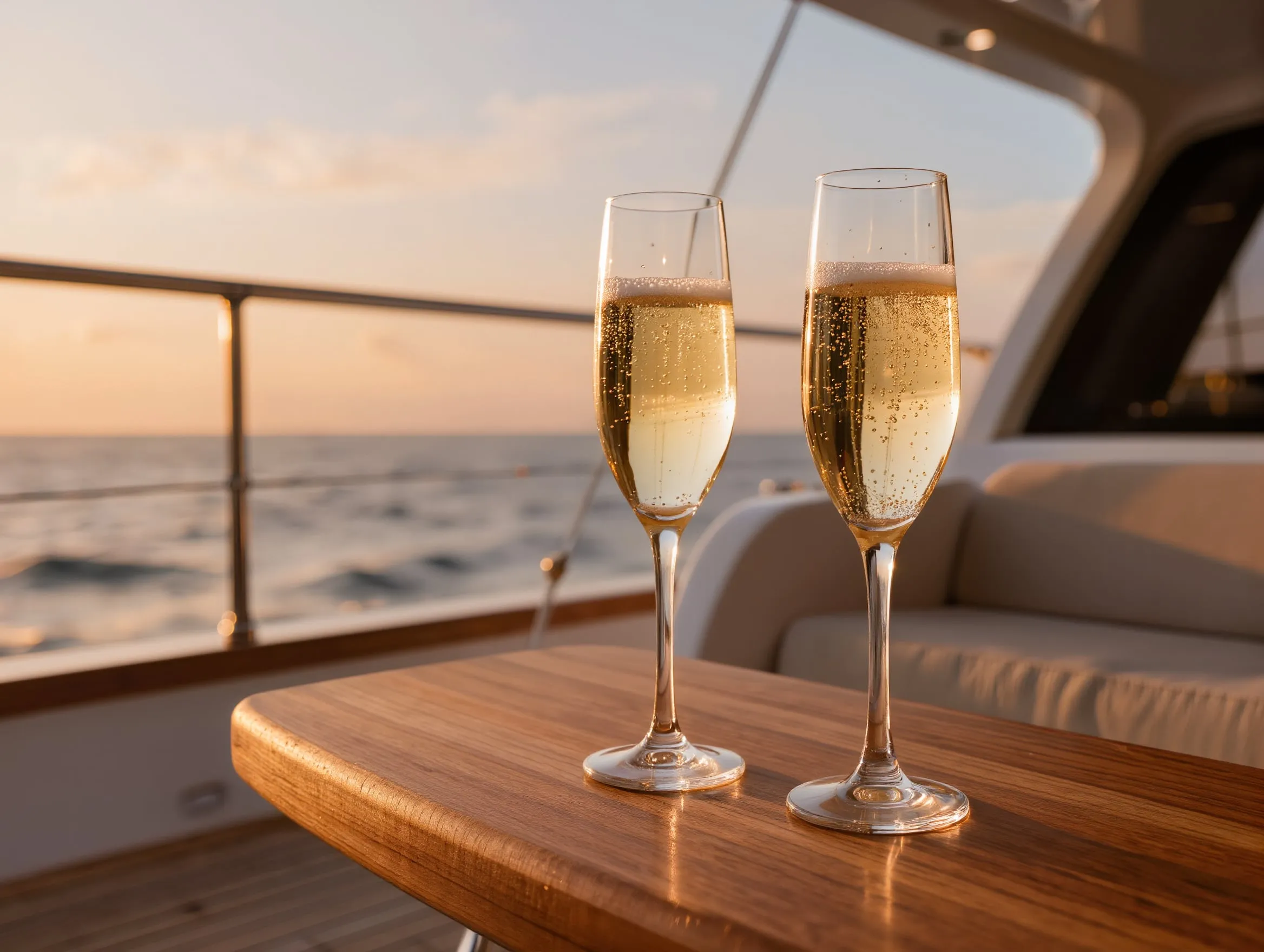 Guests gathered on the aft deck of a chartered yacht